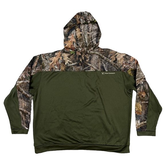 True Timber‎ Hoodie Sweatshirt Mens Size 2XL Green Camo Pullover Chase Elliot #9 - Picture 2 of 7